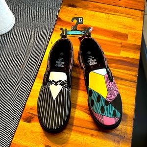 The Nightmare Before Christmas Jack Skellington Sally Slip On Sneakers